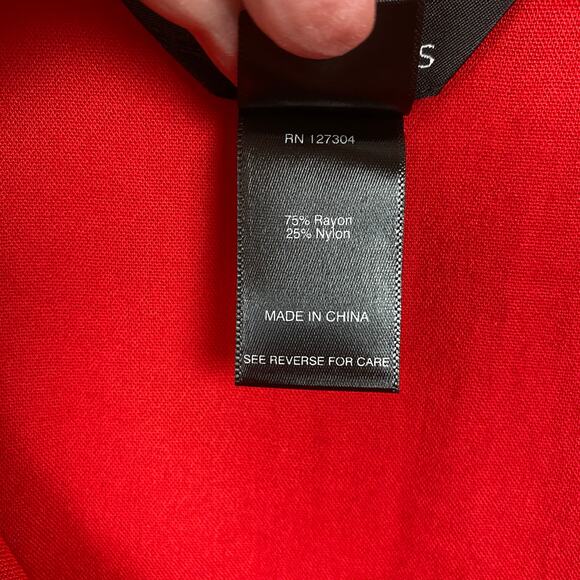 Ali Miles Christmas Red Button Front Blouse Sz.3X - Picture 9 of 11